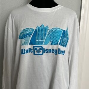 Disney White long sleeve Tee with Blue Walt Disney World Design